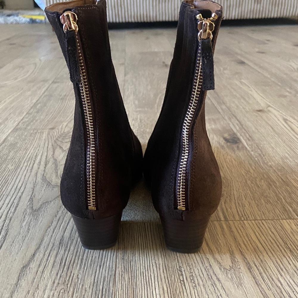 Madewell The Lexie Ankle Boot Dark Carob Suede Ankle Booties Women’s Size 9 1/2 - Picture 8 of 9